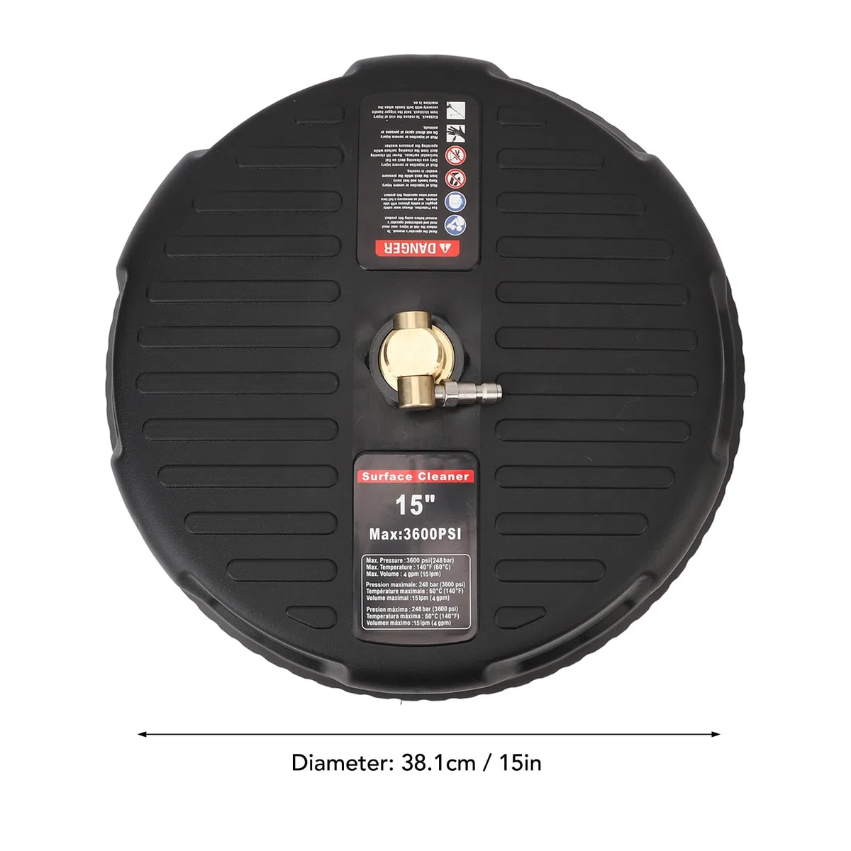 Attacco per idropulitrice 3600PSI ad alta efficienza con connessione rapida per pulizia di calcestruzzo, patio, marciapiede