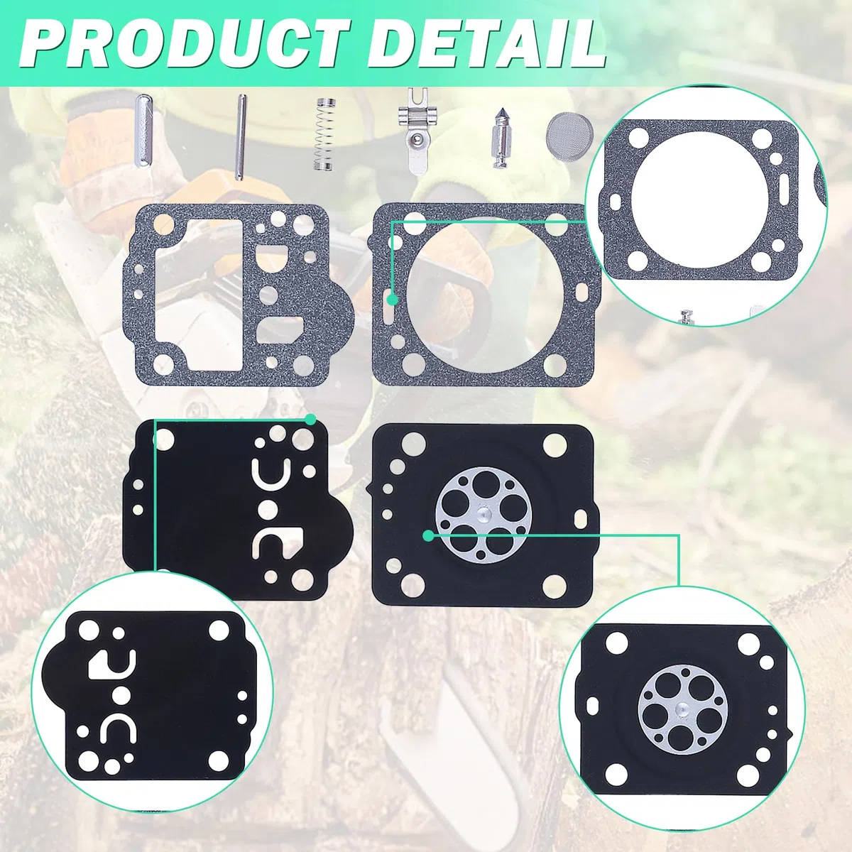 Adefol Set di 3 guarnizioni per carburatore e diaframma per Husqvarna 236 carburatore ZAMA C1T-EL41A C1T-W33 motosega di ricambio per ZAMA GND-83