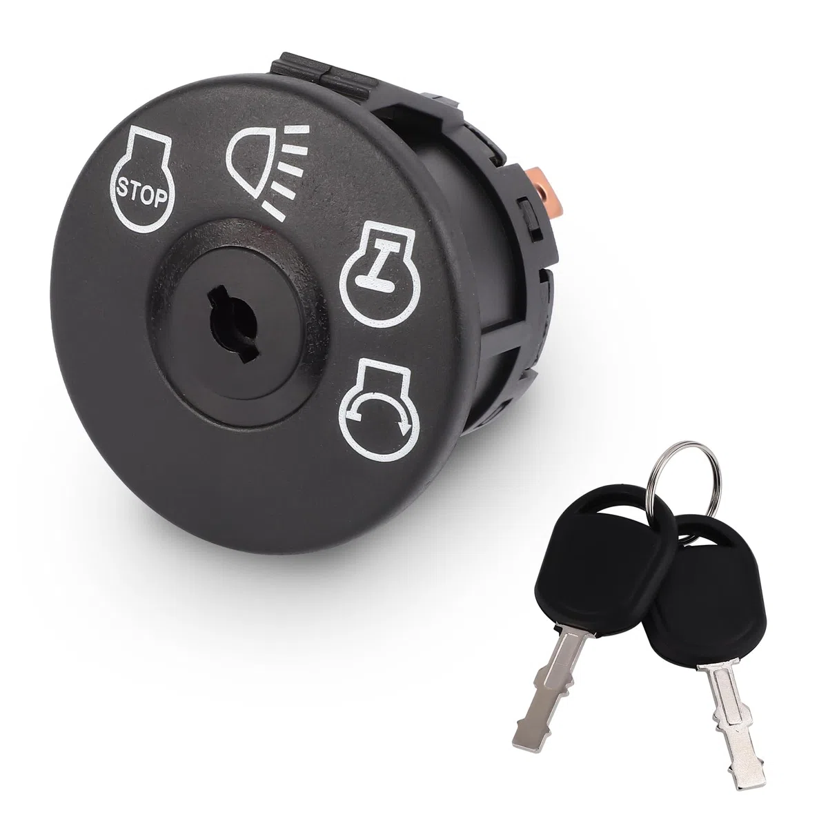 NQEUEPN Interruttore di Accensione per Tosaerba con Chiave 7 Terminali per Husqvarna Sears Craftsman, 4 Posizioni Interruttore Accensione e Avviamento Compatibile con 175566 175442 GY20074
