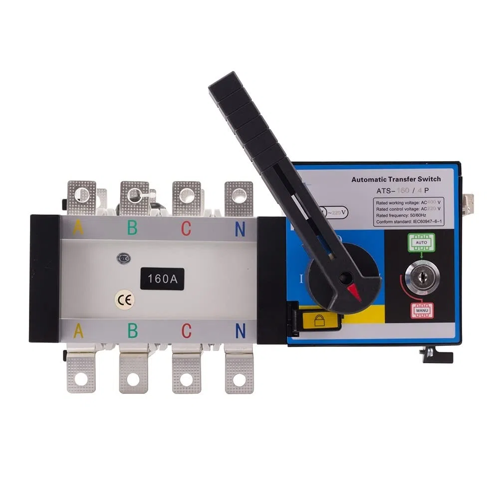 4p 160A ATS Switch di trasferimento Automatico a Doppia Potenza Parti del generatore Diesel Parti di Controllo Elettrico Breaker a Tre Fasi AC Singolo