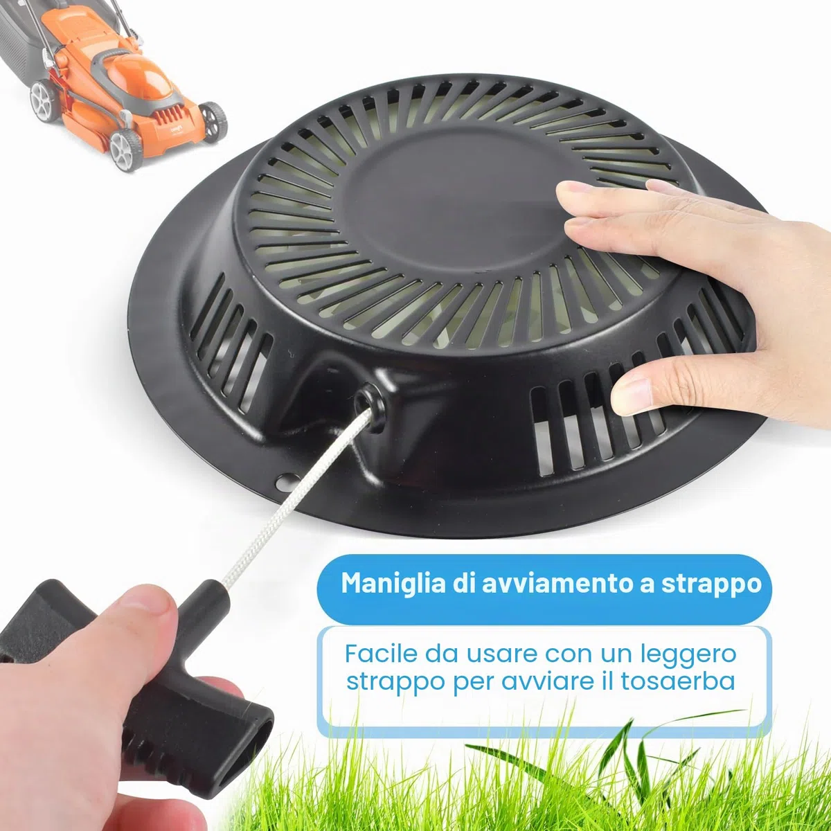 Launcher Mower,Avviamento a Strappo per Honda,Tosaerba tagliaerba,Gruppo avviamento Tosaerba Attrezzatura tagliaerba da Giardino Adatta per Tosaerb-a Avviament-o Manuale (B)