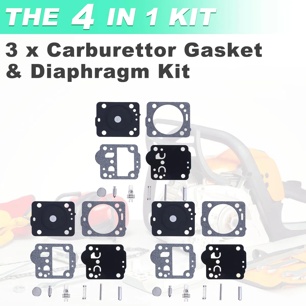 Adefol Set di 3 guarnizioni per carburatore e diaframma per Husqvarna 236 carburatore ZAMA C1T-EL41A C1T-W33 motosega di ricambio per ZAMA GND-83