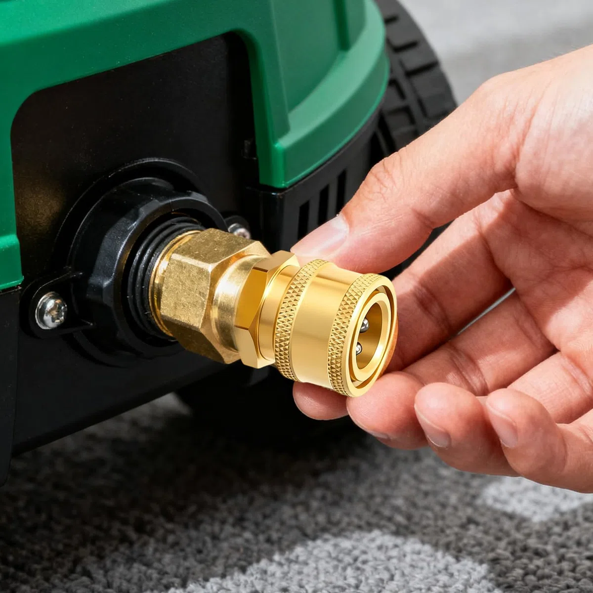 Kit di 4 raccordi per idropulitrice M22 da 14 mm a 1/4, adattatori in ottone a connessione rapida, senza perdite, per lavaggio auto, giardinaggio e pulizia esterna