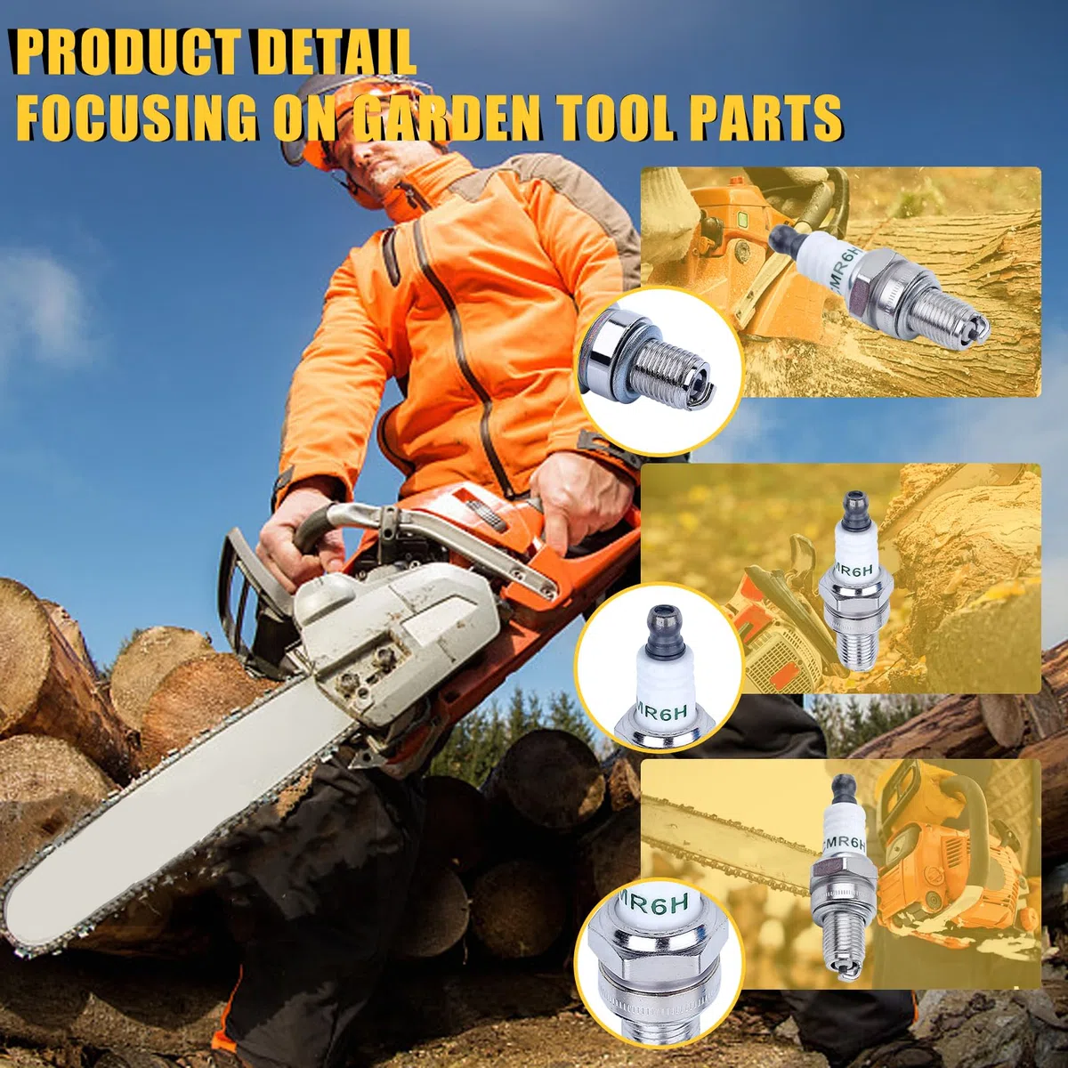 Candela pour NGK, 3365 CMR6H Candela per Stihl/Bosch/Honda/Autolite/Brisk/Husqvarna/Echo per Champion RZ7C RZ7CT10 965 Sostituzione NGK stk 3365