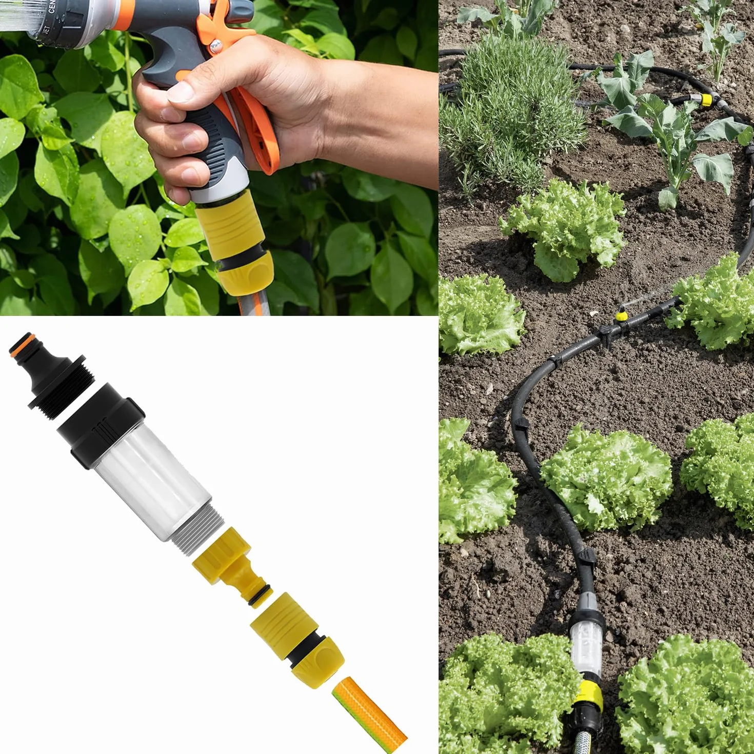 RHBHY Reforung Set di Filtro per l’Acqua per Idropulitrice Filtro Ingresso Acqua Idropulitrice da 3/4 Pollici (Pacchetto 1)