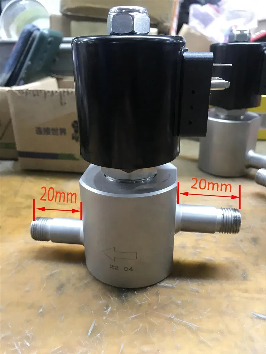 100bar 10MPa 2 Way Water High Pressure Solenoid Valve 24V Orifice 6mm SS304 DN6 Normally Close External Thread M16(M16-220V)