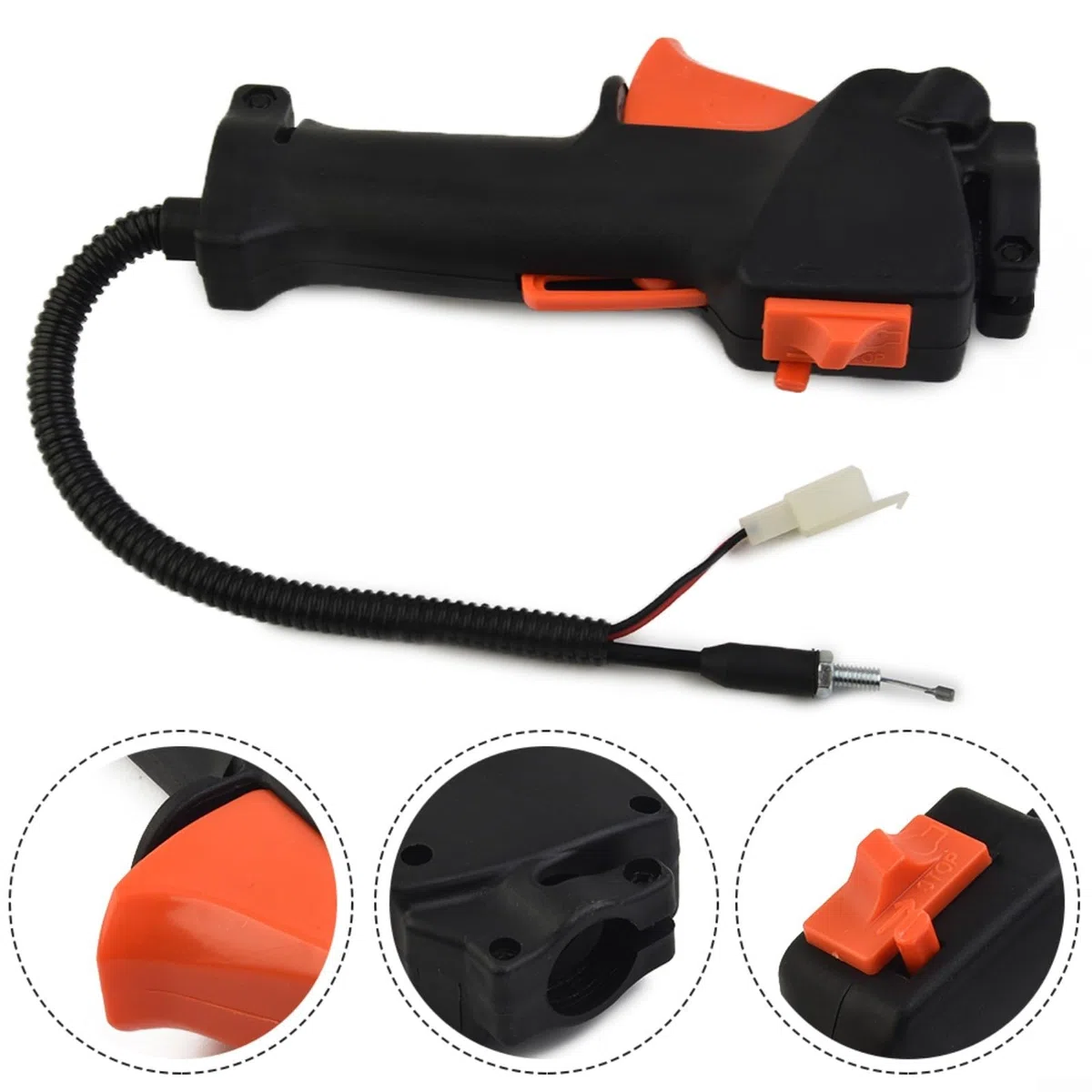 Maniglia del cavo dell'acceleratore Trigger On Off Kill Switch Multi Tool Decespugliatore Tosaerba Cavo dell'acceleratore Interruttore di controllo Leva Maniglia Kit
