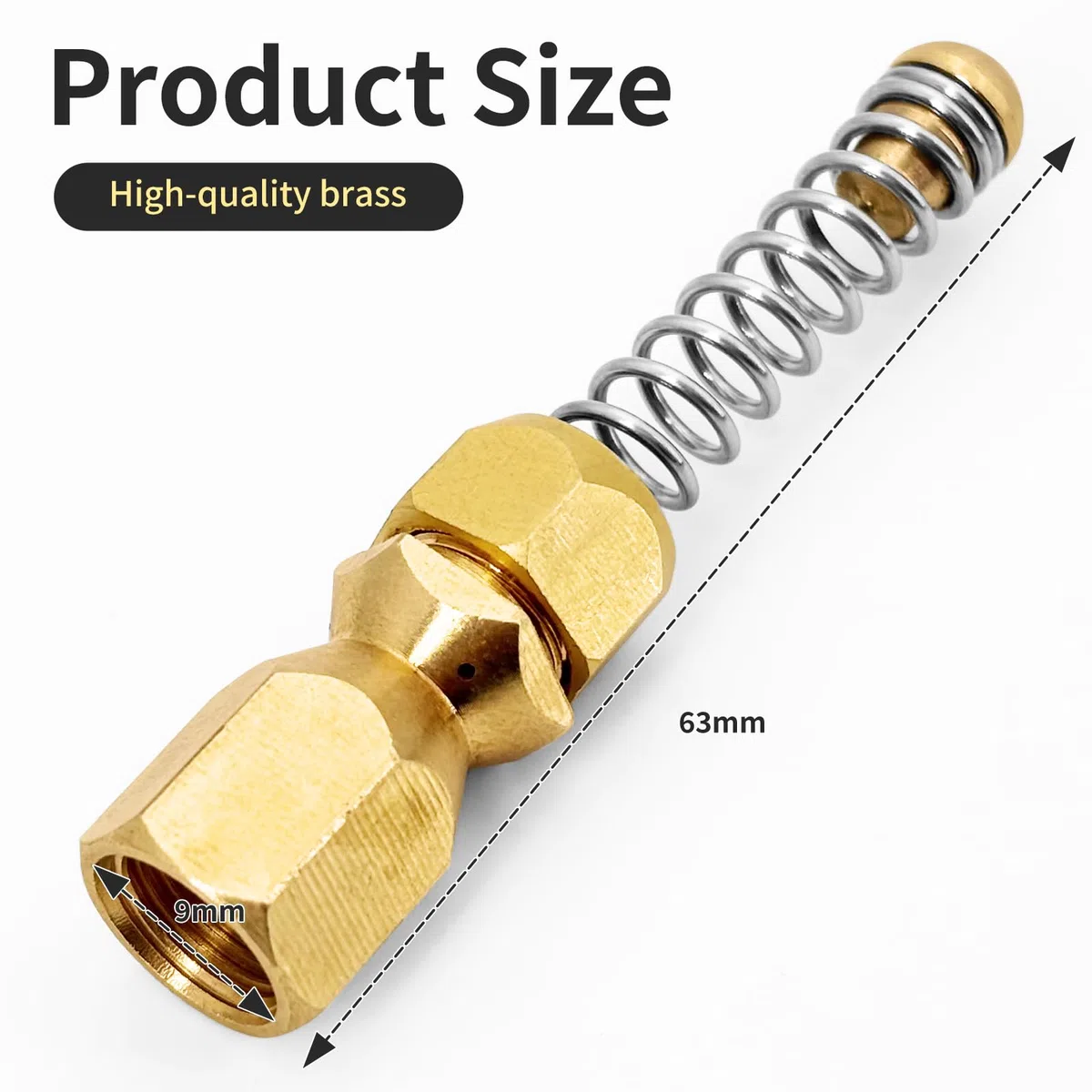 Ugello rotante per la pulizia dei tubi per Kärcher - Ugello ad alta pressione per la pulizia dei tubi, ugello per idropulitrice per Kränzle/Nilfisk ecc., ugello a spirale con molla, attacco G1/8", in