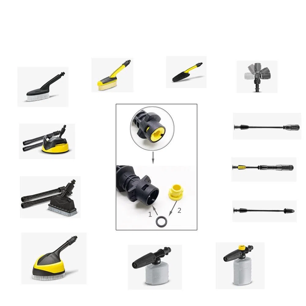 Set di guarnizioni O-Ring di ricambio per ugelli per tubi, in gomma, per idropulitrice Karcher K2 K3 K4 K5 K6 K7 (kit da 37 pezzi)