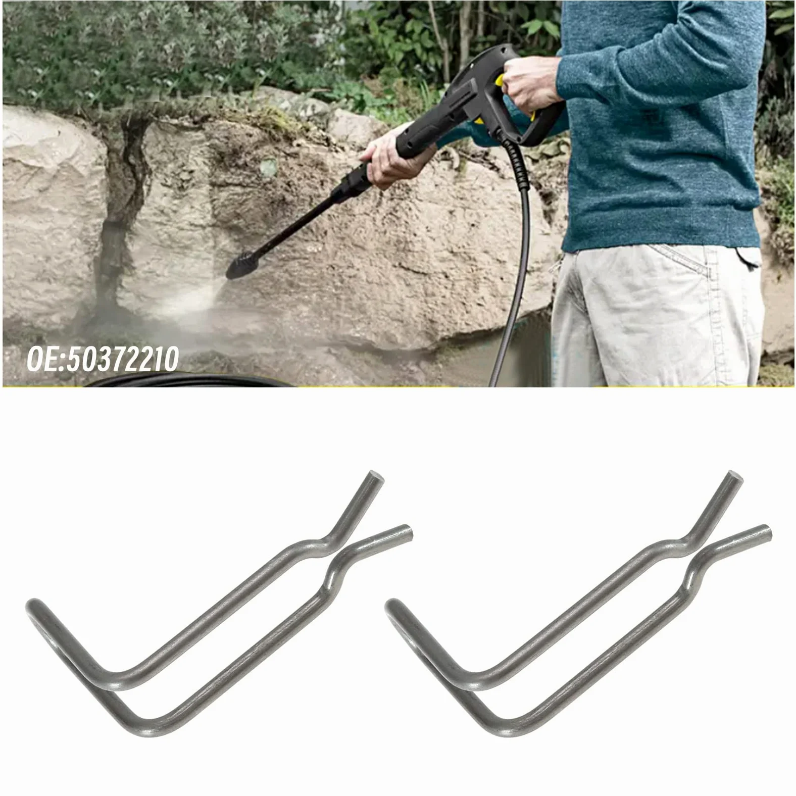 The Lord of the Tools 5 Morsetti a Molla per idropulitrice 50372210, compatibili con Karcher K3 K4 K5 K6 K7 ad Alta Pressione, Acciaio Inox 304