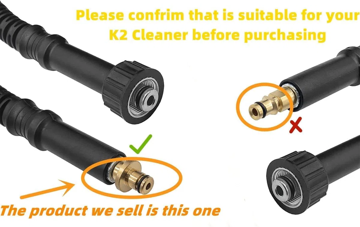 5M Tubo di ricambio per idropulitrici ad alta pressione per lavatrici serie K Karcher K2, Click M22 (14mm) tipo femmina - prolunga connettore rapido per tubo di pulizia acqua modello vecchio
