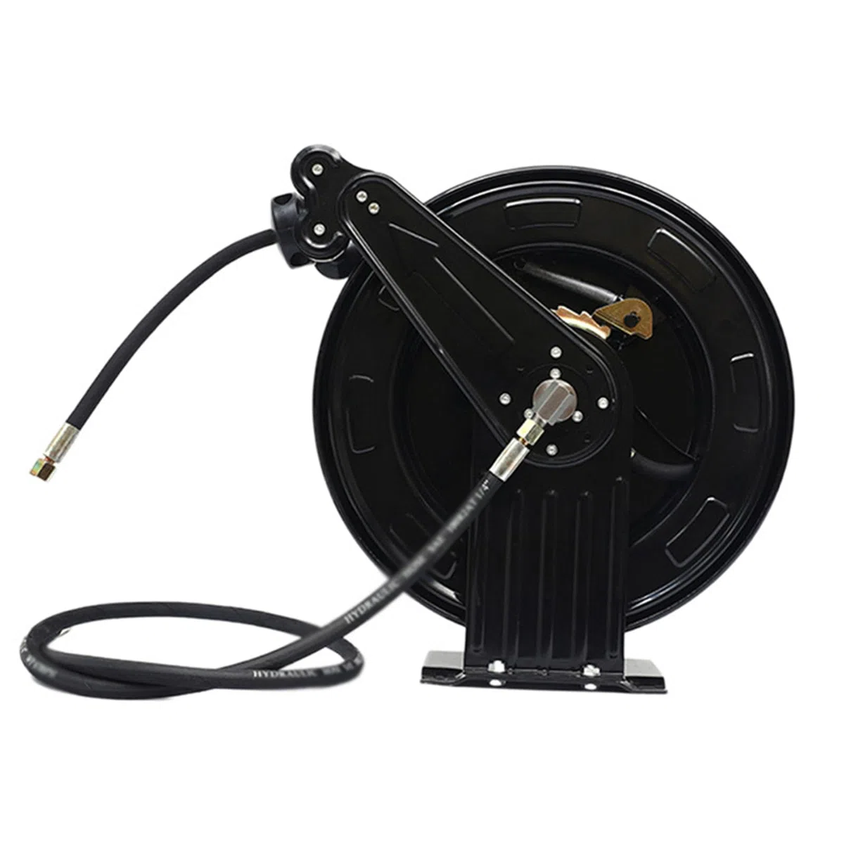 Avvolgitubo automatico retrattile per idropulitrice, in acciaio resistente, ideale per acqua/aria/olio, design salvaspazio durevole per una facile conservazione e utilizzo