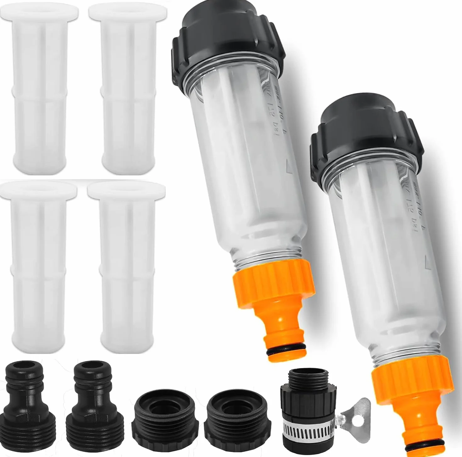 LATRAT Set di filtri per acqua per tubo da giardino, 2 pezzi 3,5 cm Filtro per acqua per pompa da giardino, idropulitrice ad alta pressione, camper, irrigazione del giardino