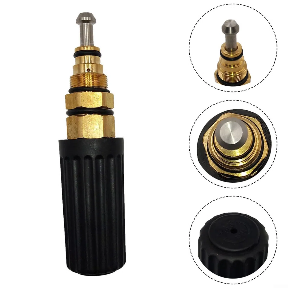 Kit valvola di scarico AR2858 per pompa idropulitrice XJV e SJV, costruzione ABS, nero e oro, ideale per la pulizia esterna e la manutenzione del giardino