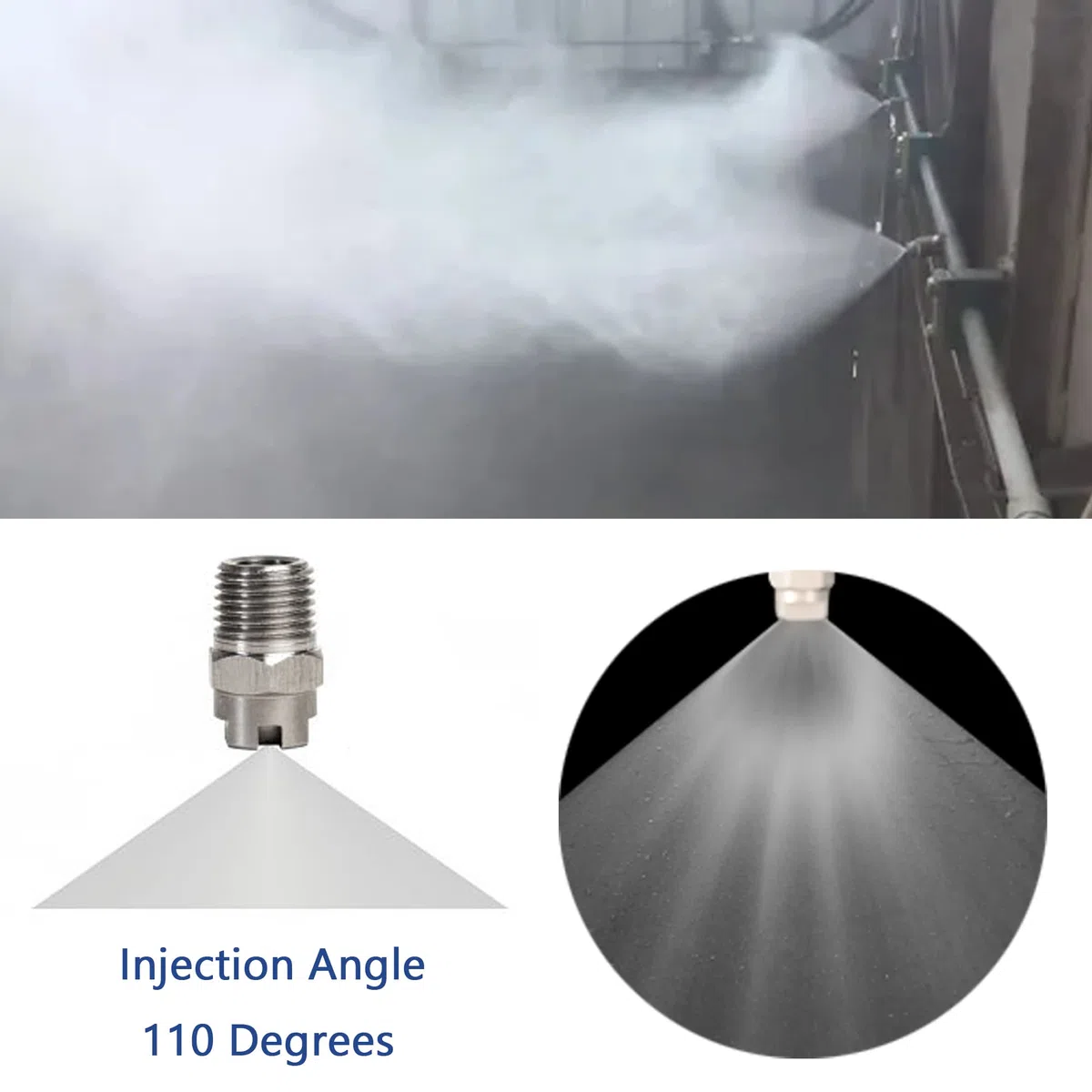 4Pcs Punta Per Ugello Acciaio Inox 110 Gradi,Ugello Con Apertura 1.8mm, Attacco Filettato 1/4",Ugello Nebulizzatore Alta Pressione Pulitore Pressione Nebulizzatore Lavaggio Accessorio (110 Gradi)
