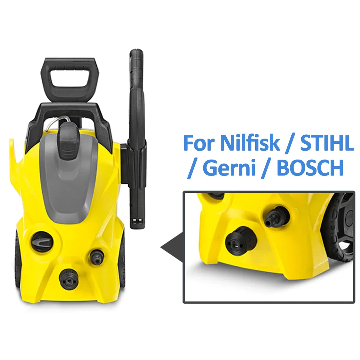 BEAR FORCE Connettore per tubo flessibile ad alta pressione in alluminio Quick Connect Adattatore M22-14 MM 4000 psi per Bosch, per Nilfisk, per STIHL idropulitrice Pulizia efficiente