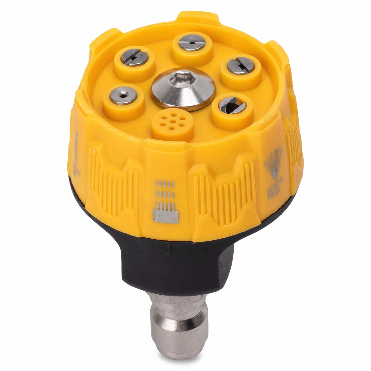Ugello per Idropulitrice, Punte per Ugelli per Idropulitrice Multifunzione 6 in 1, Ugello per Spruzzatore in Acciaio Inossidabile da 3000 PSI con Connessione Rapida da 1/4 (Nero