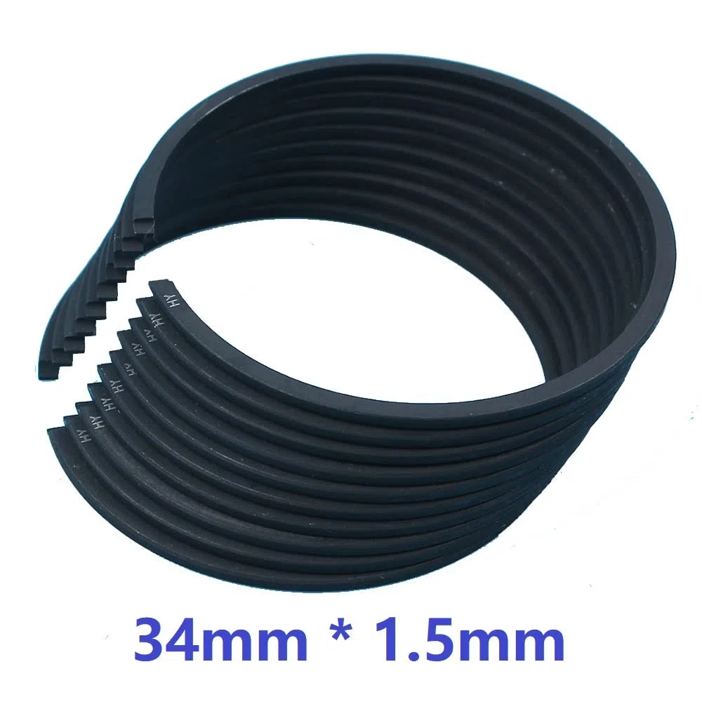 10 pz/lotto 34mm * 1.5mm Anello pistone, for Zenoah, G2500 Top Handle Pruner 2500 Motosega YD25 25.4cc 25cc STIGA ama, for Alpina, Anello del pistone per macchine da giardino