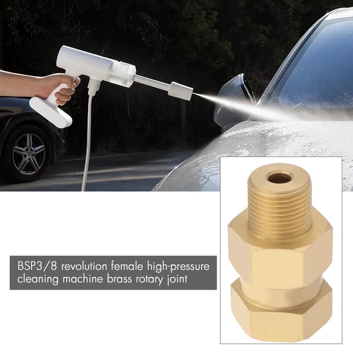 SG Store GiuntoGirevole Per Idropulitrice Da 3/8 Pollici BSP Maschio A 3/8 Pollici BSP Femmina In Ottone