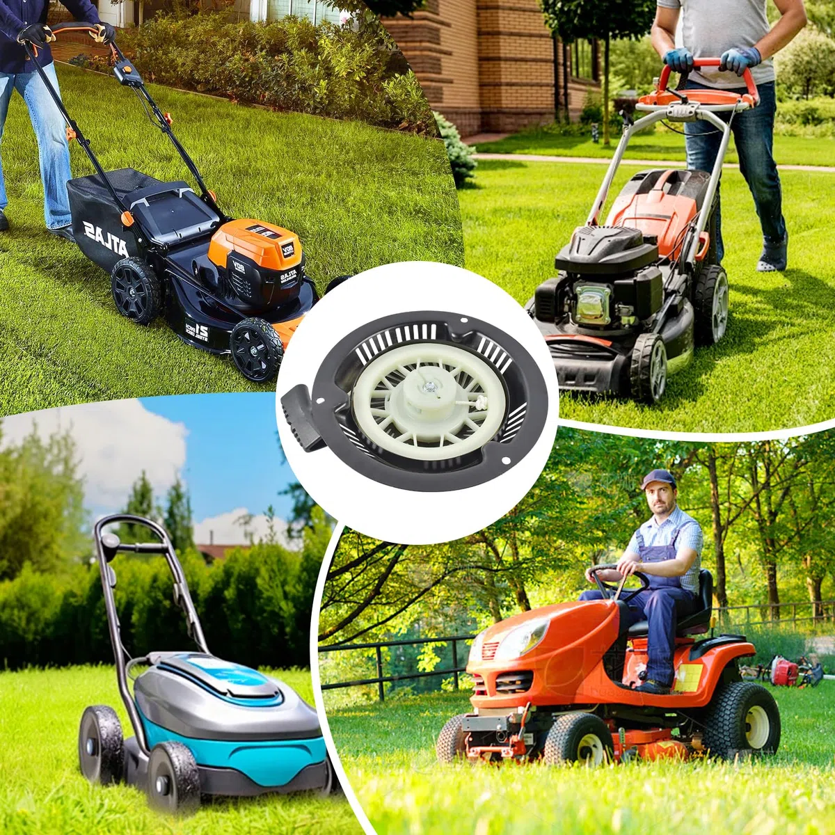 Launcher Mower,Avviamento a Strappo per Honda,Tosaerba tagliaerba,Gruppo avviamento Tosaerba Attrezzatura tagliaerba da Giardino Adatta per Tosaerb-a Avviament-o Manuale (B)