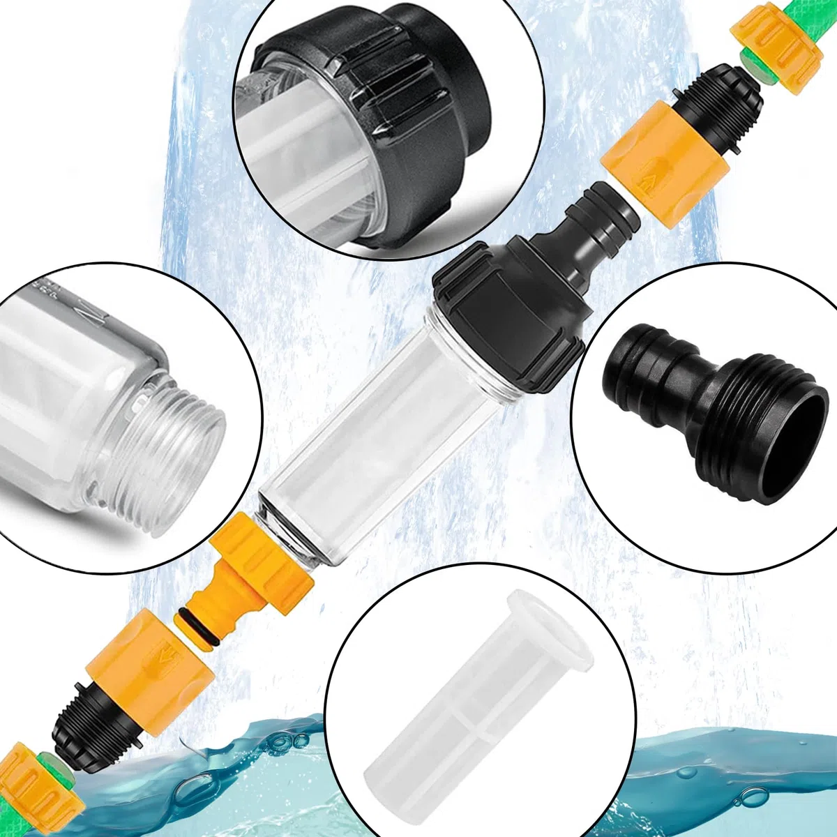 11 Pezzi 3/4"Set Di Filtro Per L’Acqua Per Idropulitrice, Filtro Per Idropulitrice Acqua Irrigazione, Filtro Idropulitrice, Filtro Acqua Camper, Filtro Acqua Giardino