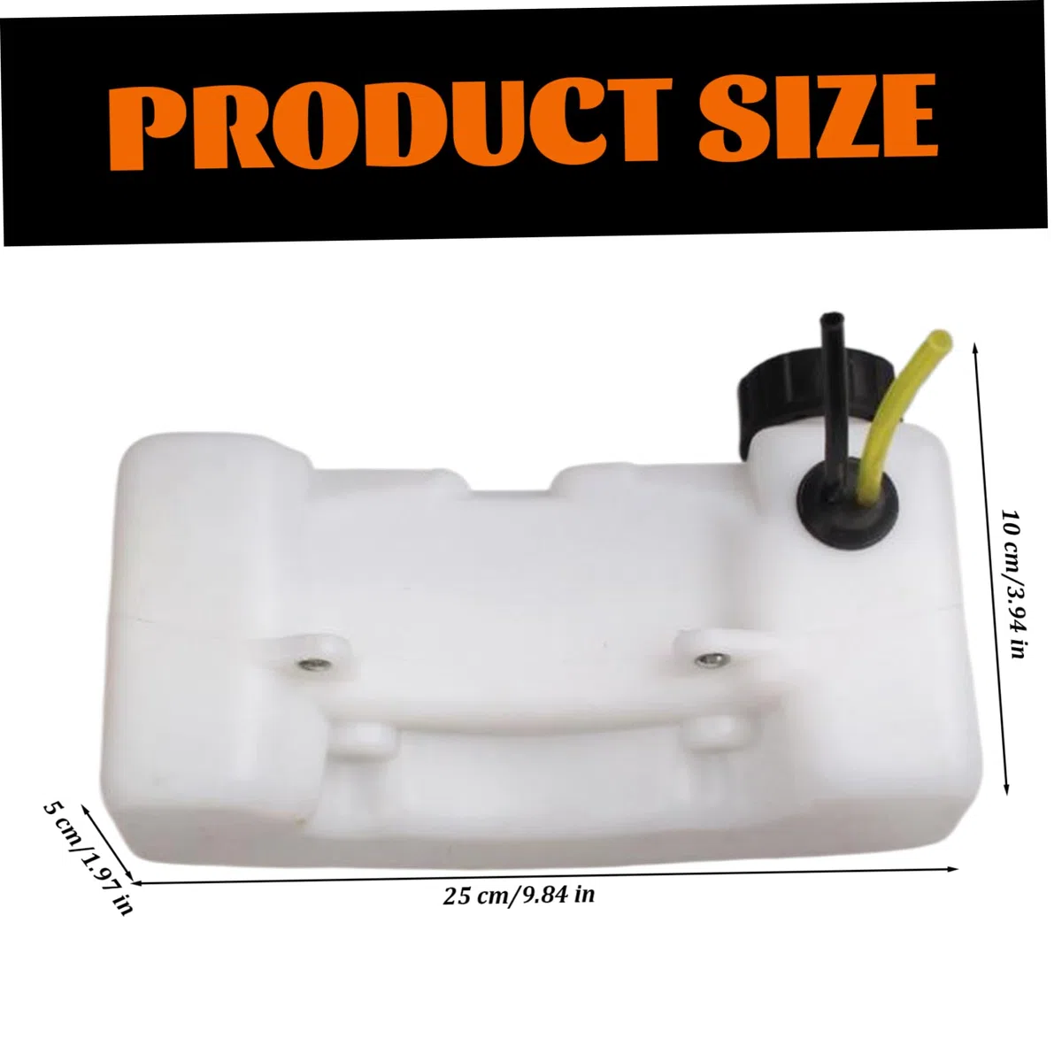 Serbatoio carburante per trivella da terra 10x4x2 pollici Contenitore carburante in plastica per trivella da terra Ricambio trivella da terra resistente alla corrosione Serbatoio carburante Trivella d