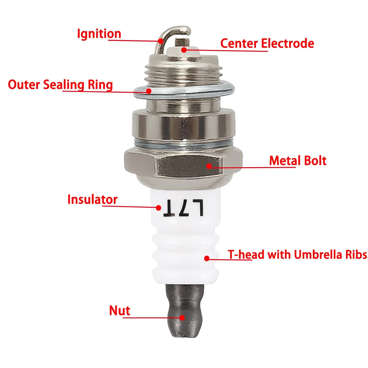 10 PCS L7T Candela per 2 Tempi 33cc 43cc 47cc 49cc Pocket Bike per Mini Chopper per Partner 350 351 SEGHE Motosega Trimmer Decespugliatore Trimmer Tosaerba