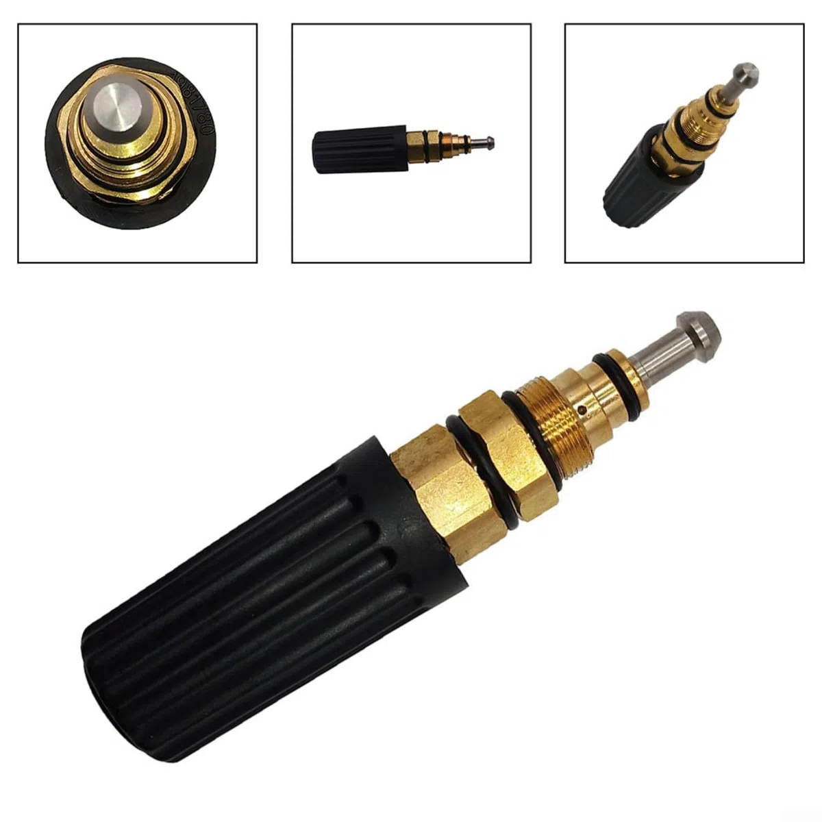Kit valvola di scarico AR2858 per pompa idropulitrice XJV e SJV, costruzione ABS, nero e oro, ideale per la pulizia esterna e la manutenzione del giardino