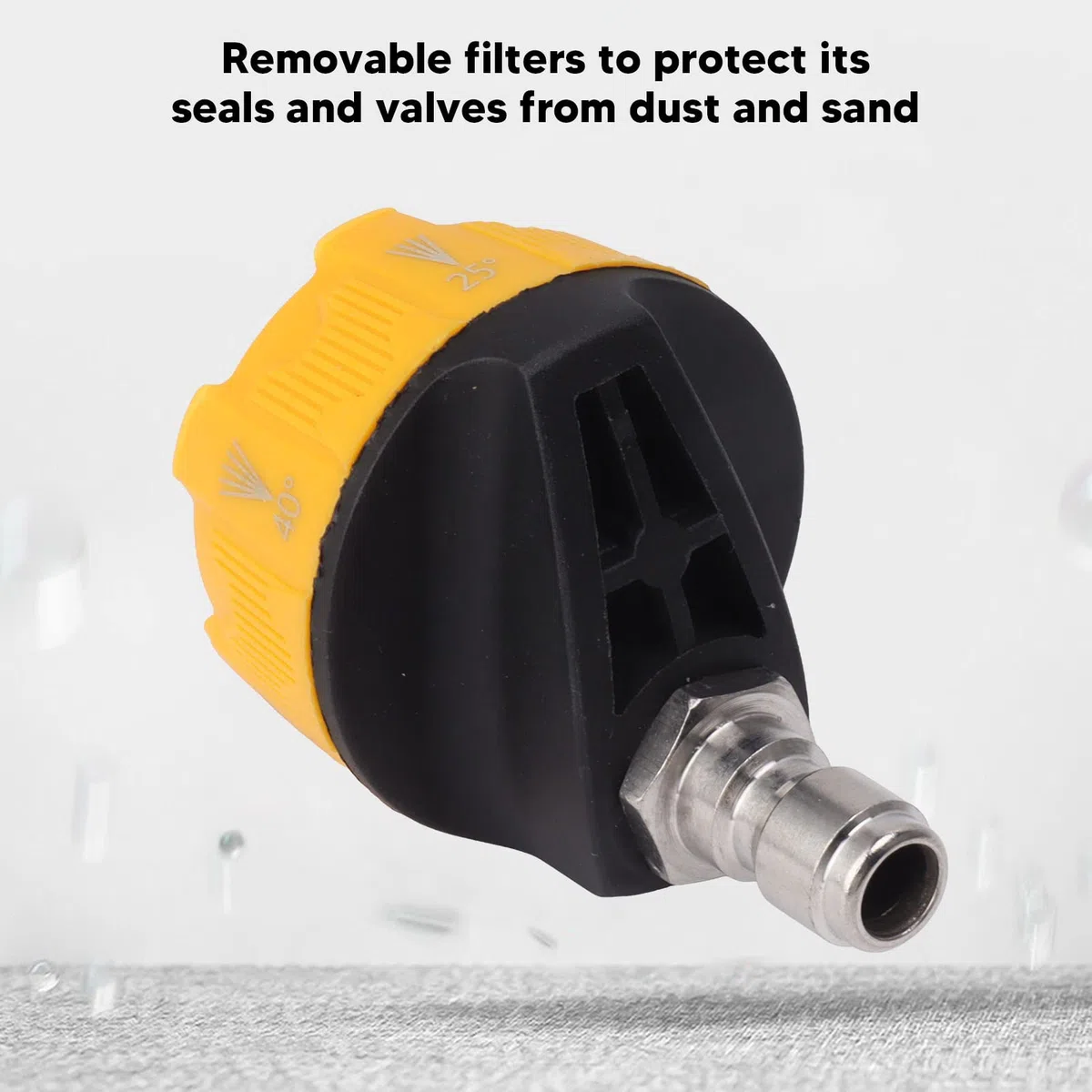 Ugello per Idropulitrice, Punte per Ugelli per Idropulitrice Multifunzione 6 in 1, Ugello per Spruzzatore in Acciaio Inossidabile da 3000 PSI con Connessione Rapida da 1/4 (Nero