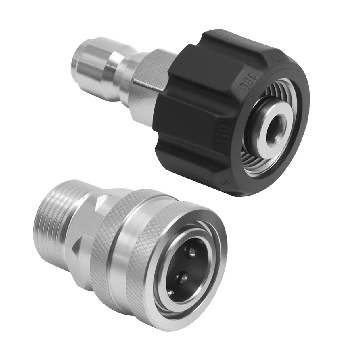 Connect Adattatore Femmina M22 su 1/4" in Acciaio Inox Filettatura Interna, Adattatore ad Alta Pressione in Ottone per Macchine di Pulizia, Attacco Rapido per Tubo ad Alta Pressione e Pistola