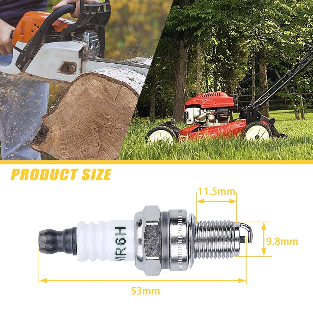 Candela pour NGK, 3365 CMR6H Candela per Stihl/Bosch/Honda/Autolite/Brisk/Husqvarna/Echo per Champion RZ7C RZ7CT10 965 Sostituzione NGK stk 3365