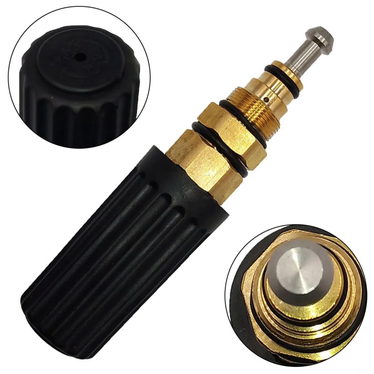 Kit valvola di scarico AR2858 per pompa idropulitrice XJV e SJV, costruzione ABS, nero e oro, ideale per la pulizia esterna e la manutenzione del giardino