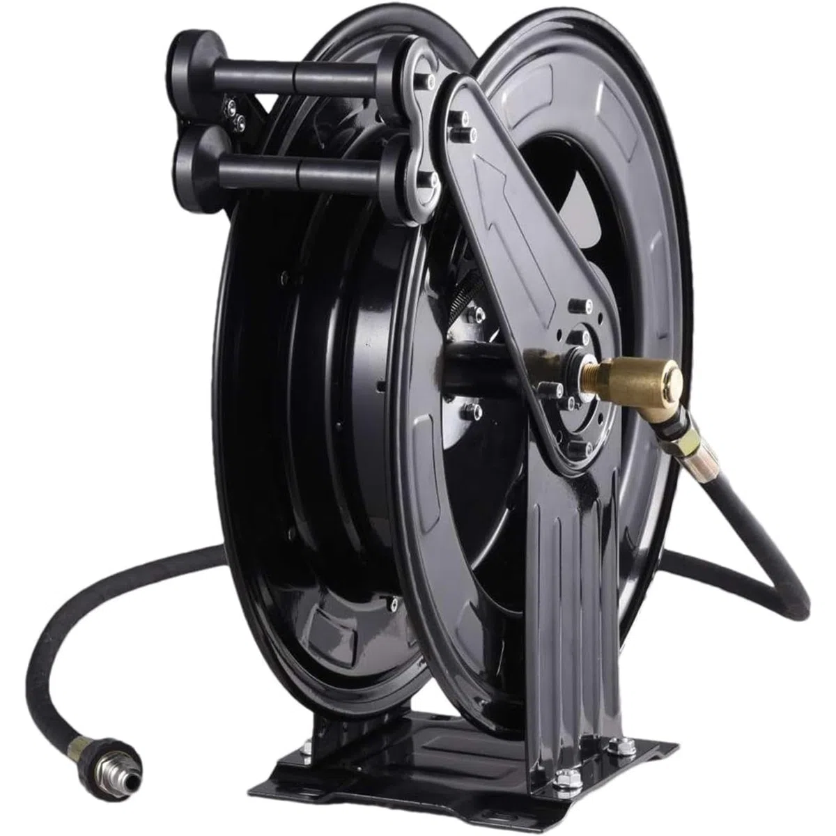 Avvolgitubo automatico retrattile per idropulitrice, in acciaio resistente, ideale per acqua/aria/olio, design salvaspazio durevole per una facile conservazione e utilizzo