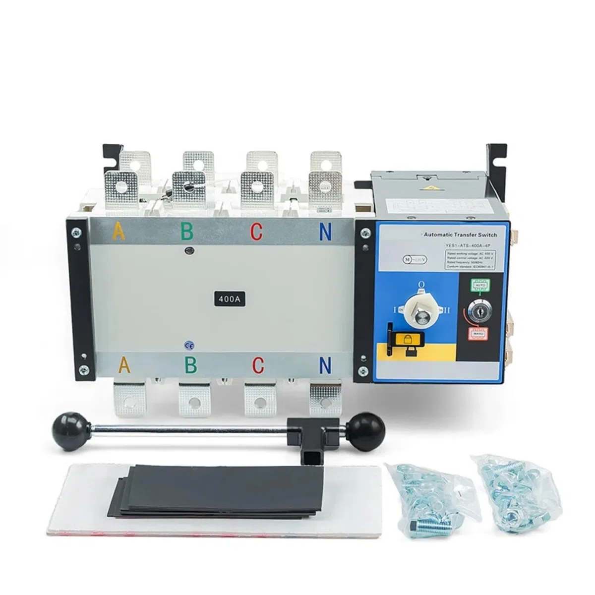 YES1 Serie GA Generatore ATS Interruttore di trasferimento automatico a doppia alimentazione AC220V 400A 630A 4P Interruttore automatico YES1-ATS-630A-4P(630A 4P ATS)